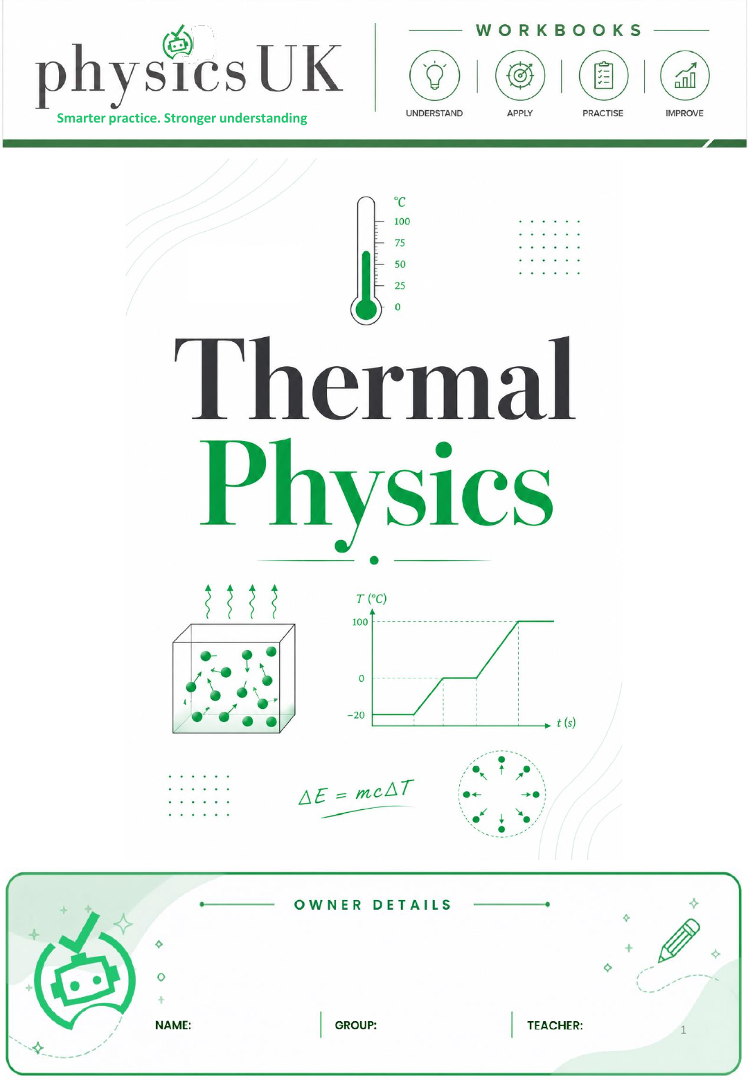 Cover of the OCR A A Level Physics Thermal Physics Workbook