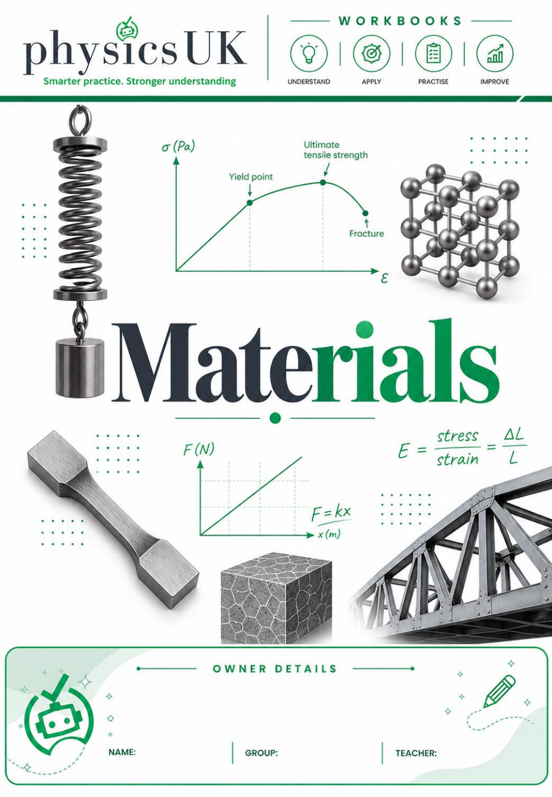 Cover of the OCR A AS Physics Materials and Springs Workbook