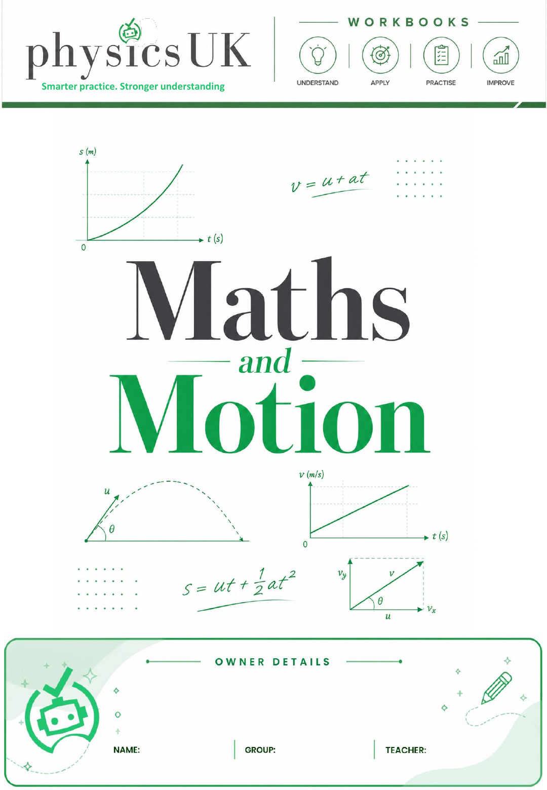 Cover of the OCR A AS Physics Maths and Motion Workbook